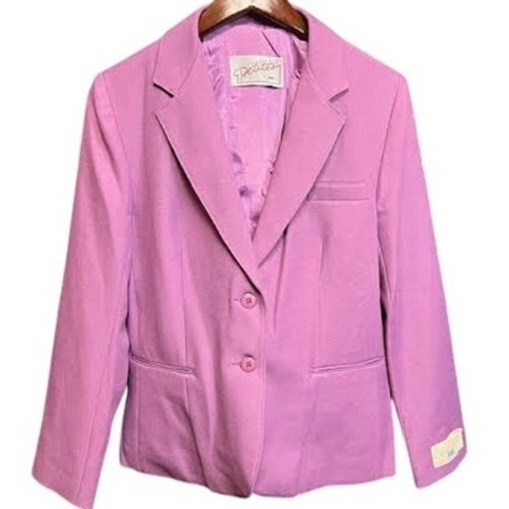 Vintage Levi's Petites Bend Over Collection Purple Blazer‎ Jacket Career New